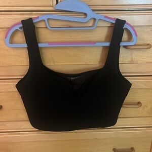 Black crop top with wired V